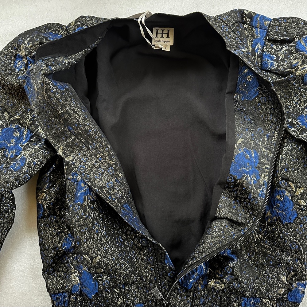 Haute Hippie Ruth Metallic Brocade Bomber - Picture 11 of 11